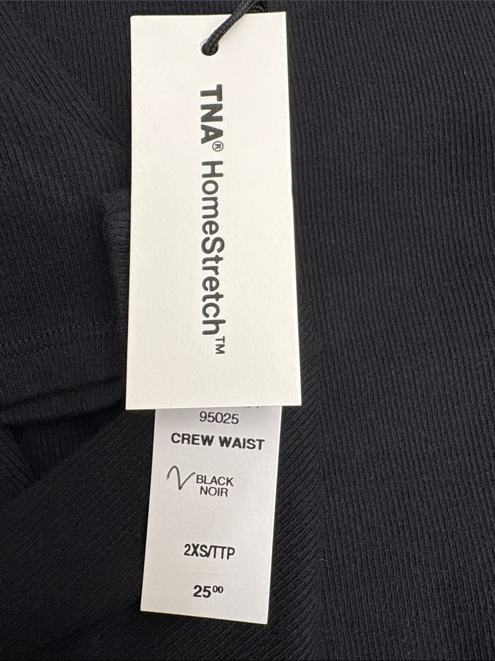 Aritzia Black HomeStretch™ Rib Tune Waist T-Shirt 5025 - Picture 3 of 8